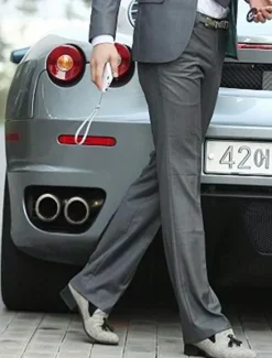 New OUKU Men's Dress Pants Trousers Chinos Buttons Pocket Plain Comfort Formal Party Work Fashion Classic Style Dark Khaki Black Micro-elastic