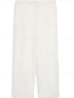 Clearance OUKU Men's Dress Pants Trousers Suit Pants Buttons Front Pocket Straight Leg Plain Comfort Soft Full Length Business Daily Holiday Fashion Chic & Modern Black White