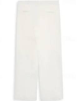 Clearance OUKU Men's Dress Pants Trousers Suit Pants Buttons Front Pocket Straight Leg Plain Comfort Soft Full Length Business Daily Holiday Fashion Chic & Modern Black White