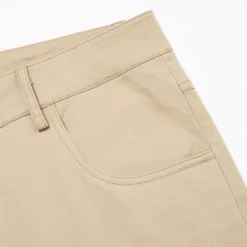 Online OUKU Men's Dress Pants Zipper Pocket Solid Color Breathable Full Length Formal Office Business Chic & Modern Formal Navy Blue Micro-elastic Khaki