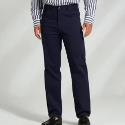 Clearance OUKU Men's Dress Pants Zipper Pocket Solid Color Breathable Full Length Formal Office Work Chic & Modern Formal Khaki Micro-elastic Navy Blue
