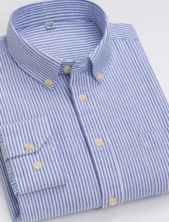 Best OUKU Men's Dress Shirt Button Down Shirt Collared Shirt Oxford Shirt Tartan Wedding Casual A B F G Long Sleeve All Seasons Clothing Apparel