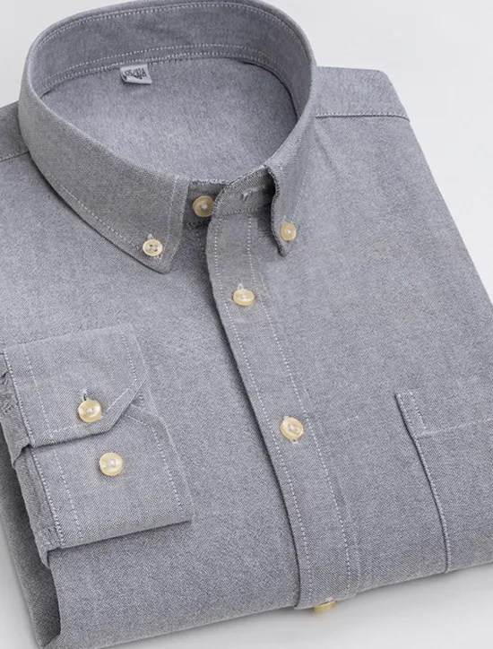 Best OUKU Men's Dress Shirt Button Down Shirt Collared Shirt Oxford Shirt Tartan Wedding Casual A B F G Long Sleeve All Seasons Clothing Apparel
