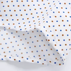 Sale OUKU Men's Dress Shirt Button Down Shirt Collared Shirt Polka Dot Wedding Outdoor Black White Red Navy Blue Long Sleeve Turndown Summer Spring Clothing Apparel Print