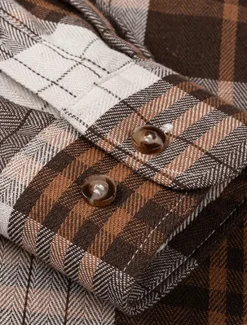 New OUKU Men's Dress Shirt Button Down Shirt Stripes and Plaid Wedding Office & Career Black Red Dark Navy Orange Long Sleeve Turndown All Seasons Clothing Apparel