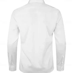 Clearance OUKU Men's Dress Shirt Button Up Shirt Cross Formal Business Black White Blue Purple Long Sleeve Shirt Collar Fall Winter Clothing Apparel Button Up