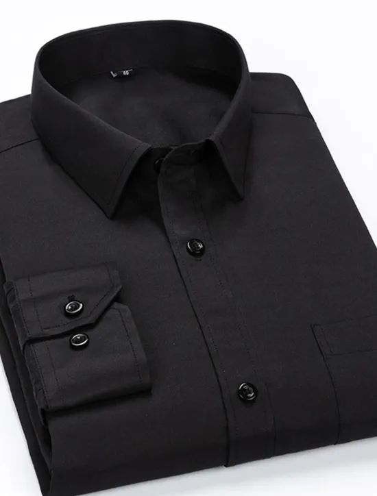 Sale OUKU Men's Dress Shirt Collared Shirt Button Up Shirt Graphic Prints Wedding Work Black White Yellow Red Long Sleeve Turndown All Seasons Clothing Apparel