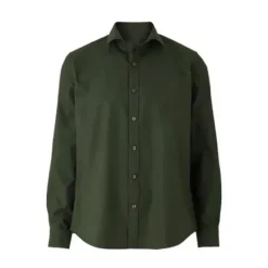 Best OUKU Men's Dress Shirt Collared Shirt Button Up Shirt Graphic Prints Wedding Work Army Green Coffee Long Sleeve Turndown Spring, Fall, Winter, Summer Clothing Apparel Button-Down