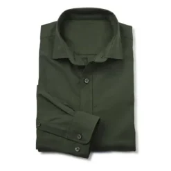 Best OUKU Men's Dress Shirt Collared Shirt Button Up Shirt Graphic Prints Wedding Work Army Green Coffee Long Sleeve Turndown Spring, Fall, Winter, Summer Clothing Apparel Button-Down