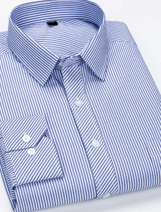 OUKU Men's Dress Shirt Collared Shirt Button Up Shirt Curve Wedding Party Navy Blue Royal Blue Blue Purple Long Sleeve Collar All Seasons Clothing Apparel Button-Down