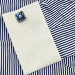 Outlet OUKU Men's Dress Shirt French Cuff Shirt Collared Shirt Striped Wedding Work Maroon Light Blue Black Blue Long Sleeve Turndown Spring, Fall, Winter, Summer Clothing Apparel Button-Down