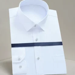 Clearance OUKU Men's Dress Shirt Light Pink Black White Long Sleeve Plain Turndown Spring & Fall Office / Career Business Clothing Apparel