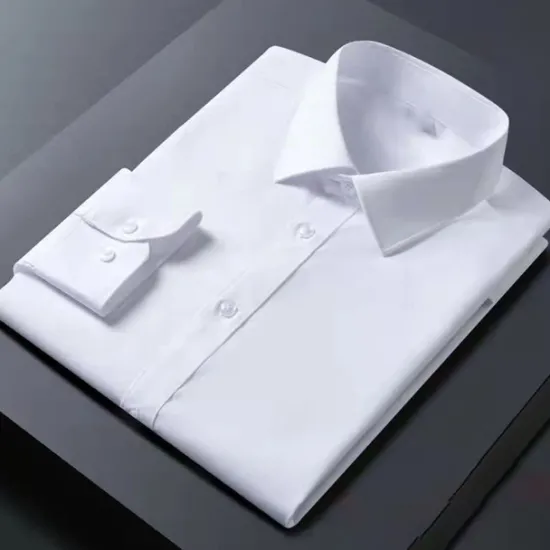 Clearance OUKU Men's Dress Shirt Non Iron Shirt Wedding Going out White Pink Wine Green Long Sleeve Turndown Spring Fall Clothing Apparel