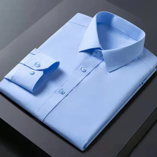 Clearance OUKU Men's Dress Shirt Non Iron Shirt Wedding Going out White Pink Wine Green Long Sleeve Turndown Spring Fall Clothing Apparel