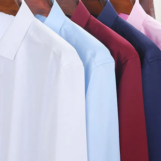 Clearance OUKU Men's Dress Shirt Non Iron Shirt Wedding Going out White Pink Wine Green Long Sleeve Turndown Spring Fall Clothing Apparel