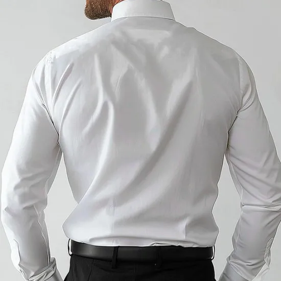Clearance OUKU Men's Dress Shirt Printed Shirts Poker Street Wear to work Black White Gray Long Sleeve Turndown Spring & Summer Clothing Apparel Print
