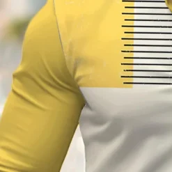 Outlet OUKU Men's Dress Shirt Printed Shirts Color Block Outdoor Wear to work Yellow Blue Purple Gray Long Sleeve Turndown Spring & Summer Clothing Apparel Print