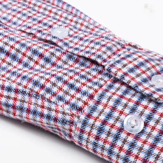 New OUKU Men's Dress Shirt Stripes and Plaid Wedding Office & Career Light Pink Dark Red Yellow Light Green Turndown All Seasons Clothing Apparel