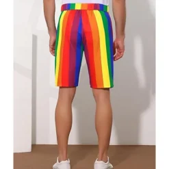 Discount OUKU Men's Dress Shorts Burmuda Shorts Work Shorts Pocket Striped Comfort Breathable Short Outdoor Business Fashion Casual Black White