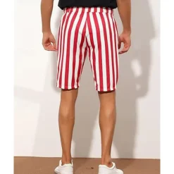 Discount OUKU Men's Dress Shorts Burmuda Shorts Work Shorts Pocket Striped Comfort Breathable Short Outdoor Business Fashion Casual Black White