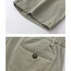New OUKU Men's Dress Shorts Burmuda Shorts Work Shorts Ruched Pocket Plain Comfort Breathable Knee Length Outdoor Business Fashion Casual Black Wine