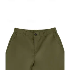 Best OUKU Men's Dress Shorts Burmuda Shorts Work Shorts Pocket Elastic Waist Plain Comfort Breathable Knee Length Outdoor Business Fashion Casual Black Khaki