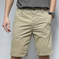 Hot OUKU Men's Dress Shorts Burmuda Shorts Work Shorts Golf Shorts Pocket Plain Comfort Breathable Knee Length Outdoor Business Fashion Casual Black Pink