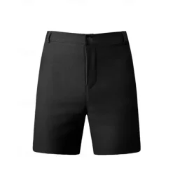 Outlet OUKU Men's Dress Shorts Burmuda Shorts Work Shorts Pocket Plain Comfort Breathable Knee Length Outdoor Business Fashion Casual Black Navy Blue
