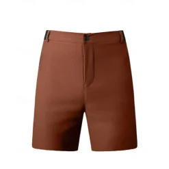 Outlet OUKU Men's Dress Shorts Burmuda Shorts Work Shorts Pocket Plain Comfort Breathable Knee Length Outdoor Business Fashion Casual Black Navy Blue