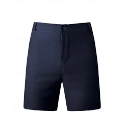 Outlet OUKU Men's Dress Shorts Burmuda Shorts Work Shorts Pocket Plain Comfort Breathable Knee Length Outdoor Business Fashion Casual Black Navy Blue