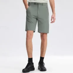 Outlet OUKU Men's Dress Shorts Burmuda Shorts Work Shorts Ruched Pocket Plain Comfort Breathable Knee Length Outdoor Business Fashion Casual Black Orange