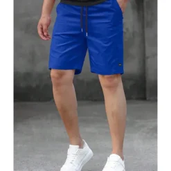 Sale OUKU Men's Dress Shorts Burmuda Shorts Work Shorts Pocket Drawstring Plain Comfort Breathable Knee Length Outdoor Business Fashion Casual Black Pink
