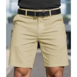 Best OUKU Men's Dress Shorts Burmuda Shorts Work Shorts Pocket Plain Comfort Breathable Knee Length Outdoor Business Fashion Casual Black White