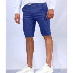 Sale OUKU Men's Dress Shorts Burmuda Shorts Work Shorts Golf Shorts Pocket Plain Comfort Breathable Knee Length Outdoor Business Fashion Casual Black White