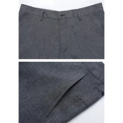 Discount OUKU Men's Dress Shorts Casual Shorts High Rise Solid Colored Breathable Lightweight Knee Length Casual Basic Classic White gray Black High Waist Inelastic