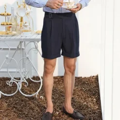 Clearance OUKU Men's Dress Shorts Summer Shorts Work Shorts Casual Shorts Pocket Plain Comfort Short Formal Party Work Fashion Classic Style Navy Blue Apricot Micro-elastic
