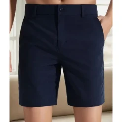 Discount OUKU Men's Dress Shorts Work Shorts Golf Shorts Pocket Plain Comfort Breathable Knee Length Outdoor Business Sports Casual Blue Khaki