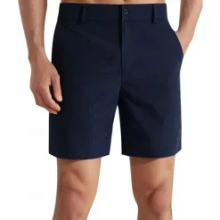 Discount OUKU Men's Dress Shorts Work Shorts Golf Shorts Pocket Plain Comfort Breathable Knee Length Outdoor Business Sports Casual Blue Khaki