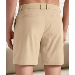 Discount OUKU Men's Dress Shorts Work Shorts Golf Shorts Pocket Plain Comfort Breathable Knee Length Outdoor Business Sports Casual Blue Khaki