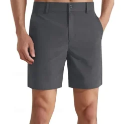 Discount OUKU Men's Dress Shorts Work Shorts Golf Shorts Pocket Plain Comfort Breathable Knee Length Outdoor Business Sports Casual Blue Khaki