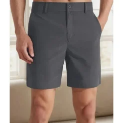 Discount OUKU Men's Dress Shorts Work Shorts Golf Shorts Pocket Plain Comfort Breathable Knee Length Outdoor Business Sports Casual Blue Khaki