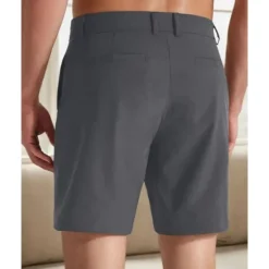 Discount OUKU Men's Dress Shorts Work Shorts Golf Shorts Pocket Plain Comfort Breathable Knee Length Outdoor Business Sports Casual Blue Khaki