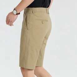 New OUKU Men's Dress Shorts Work Shorts Golf Shorts Pocket Plain Comfort Breathable Knee Length Outdoor Business Sports Casual Black White