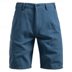 Best OUKU Men's Dress Shorts Work Shorts Golf Shorts Pocket Plain Comfort Breathable Knee Length Outdoor Business Sports Casual Black White