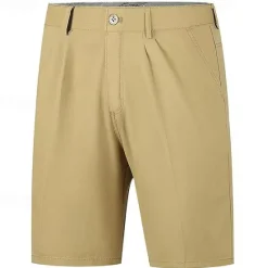 Discount OUKU Men's Dress Shorts Work Shorts Golf Shorts Pocket Plain Comfort Breathable Knee Length Outdoor Business Sports Casual Navy Blue Khaki