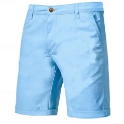 OUKU Men's Dress Shorts Work Shorts Golf Shorts Pocket Plain Comfort Breathable Knee Length Outdoor Business Sports Casual Black White