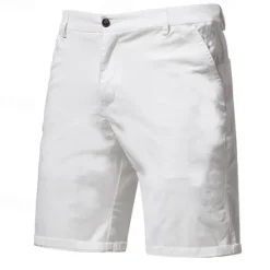 OUKU Men's Dress Shorts Work Shorts Golf Shorts Pocket Plain Comfort Breathable Knee Length Outdoor Business Sports Casual Black White