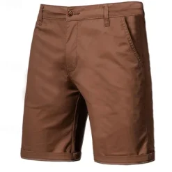 OUKU Men's Dress Shorts Work Shorts Golf Shorts Pocket Plain Comfort Breathable Knee Length Outdoor Business Sports Casual Black White