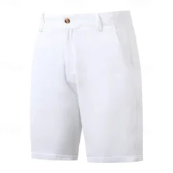 Discount OUKU Men's Dress Shorts Work Shorts Golf Shorts Pocket Plain Comfort Breathable Knee Length Outdoor Business Sports Casual Black White