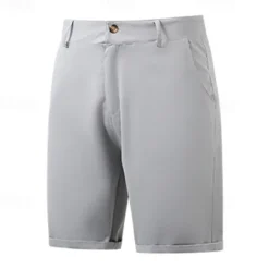 Discount OUKU Men's Dress Shorts Work Shorts Golf Shorts Pocket Plain Comfort Breathable Knee Length Outdoor Business Sports Casual Black White
